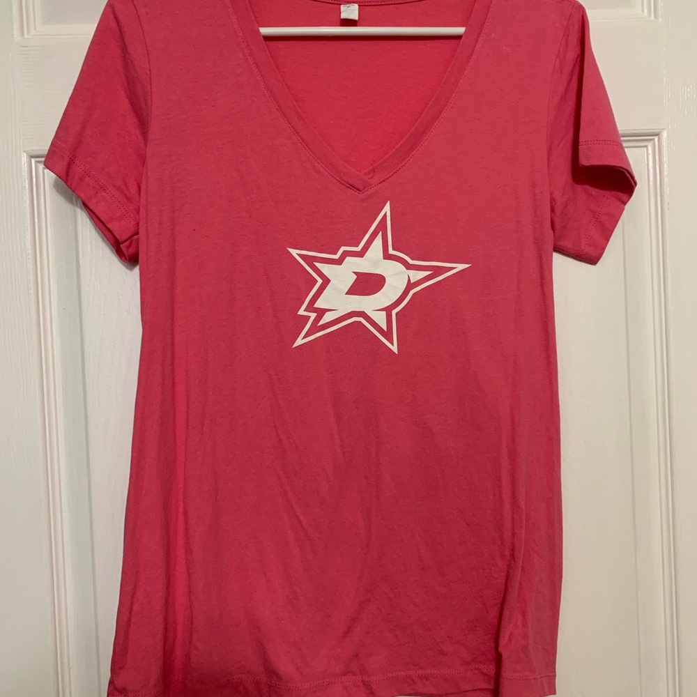 Pink V-Neck Graphic Tee